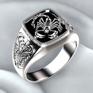 New European-American Style Statement Alloy Engraved Men's Ring
