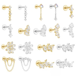 European-American Style Instagram-Style Alloy Cubic Zirconia Tassel Earrings, Best Seller