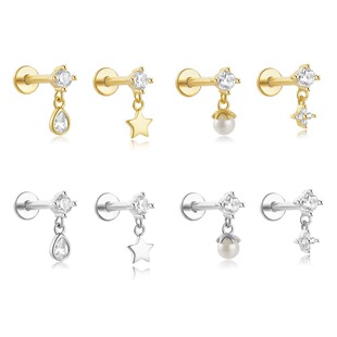 New European-American Style Versatile Elegant Alloy Cubic Zirconia Earrings, Best Seller
