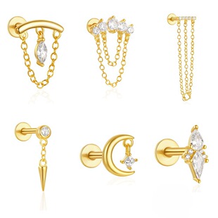 European-American Style Elegant Alloy Cubic Zirconia Tassel Earrings, Best Seller
