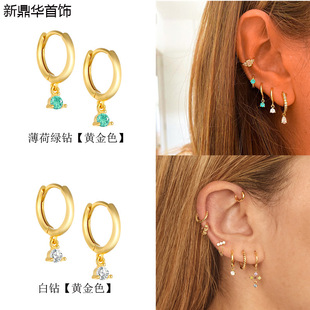 New European-American Style Versatile Statement Alloy Cubic Zirconia Earrings, Best Seller