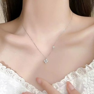 Light Luxury Minimalist Niche Alloy Cubic Zirconia Fully Paved Necklace, Best Seller