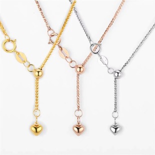 925 Sterling Silver Heart Motif Tassel Necklace
