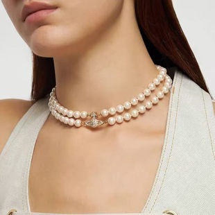 Light Luxury Versatile Alloy Pearl Necklace