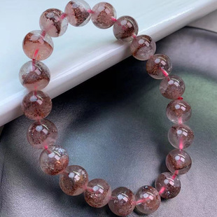 Black Gold Super Seven Crystal Single Strand Beaded Bracelet