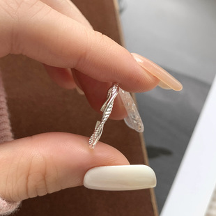 Korean Style Versatile Niche Statement 925 Sterling Silver Open Design Ring