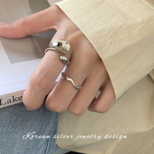 Versatile Statement 925 Sterling Silver Open Design Stackable Ring