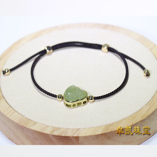 Modern Chinese Style Alloy Hetian Jade Bracelet, Wholesale