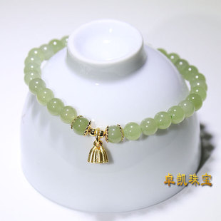 Alloy Hetian Jade Women's Bracelet, Wholesale
