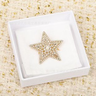 New Premium Alloy Cubic Zirconia Star Motif Earrings, Wholesale