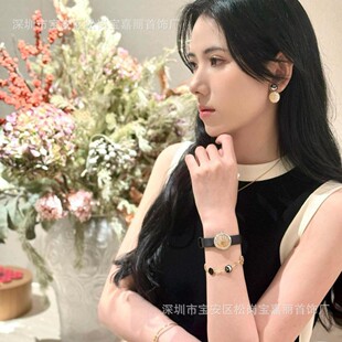 Premium Alloy Mother-of-Pearl Bezel-Set Earrings