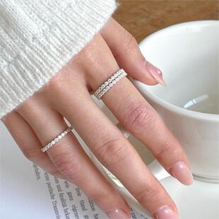 Korean Style Instagram-Style 925 Sterling Silver Cubic Zirconia Ring
