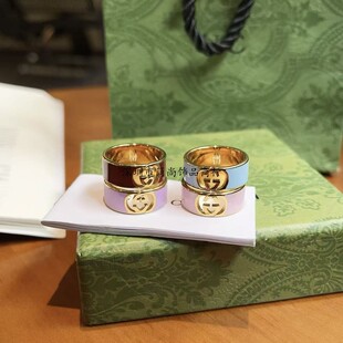New Fashion Versatile Statement Alloy Enamel Couple Ring, Best Seller