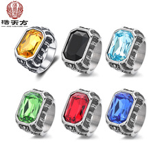 European-American Style Titanium Steel Men's Ring, Best Seller