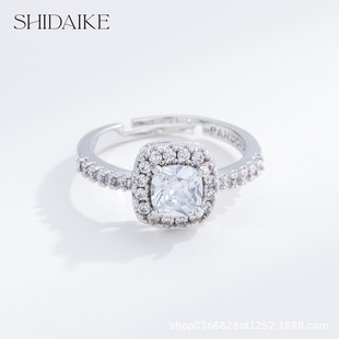 European-American Style Alloy Cubic Zirconia Heart Motif Open Design Ring, Wholesale, Best Seller